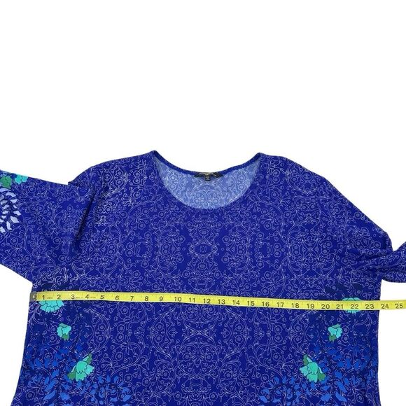 Johnny Was Wild Flower Top XXL Active Long Sleeve Mesh Workout Gym #h - Picture 7 of 8